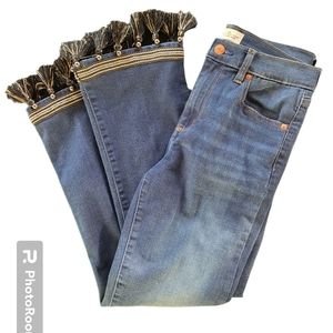 Gap Women's Tassel Stretch Flare Jeans Sz 27